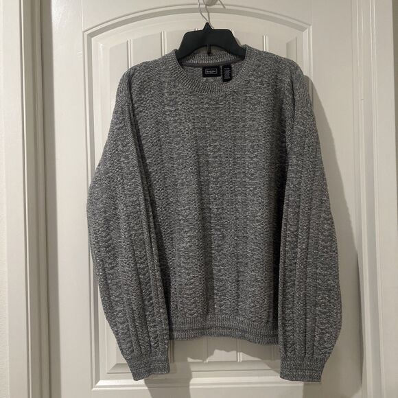 Haggar Men's Gray Knit Crew Neck Long Sleeves Sweater Size XL NWOT - Picture 1 of 11